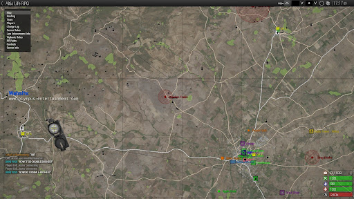 A view of the Uranium Trader on the map.