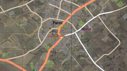 Map location of diamond trader.