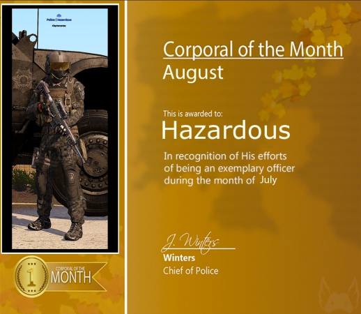 Corporal of the Month