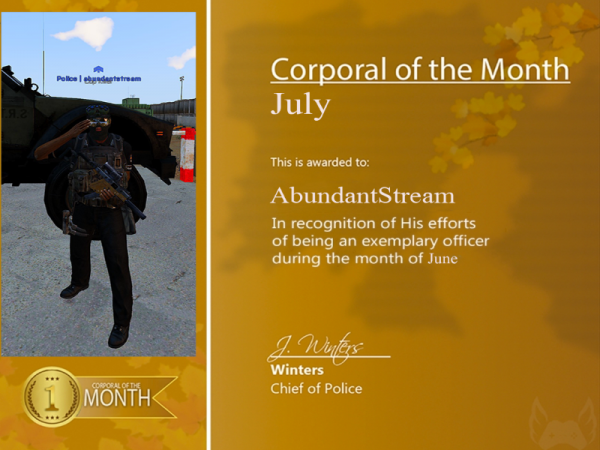 Corporal of the Month