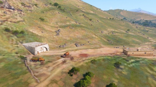 An aerial view of the mine.