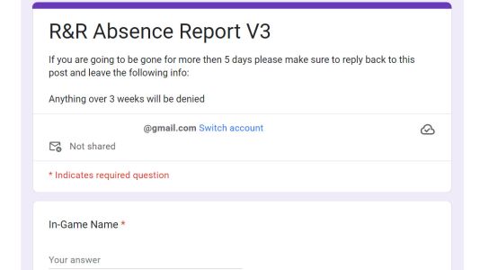 R&R Absence Request Form